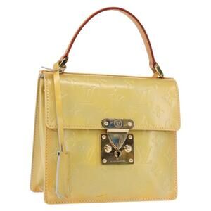 LOUIS VUITTON Monogram Vernis Spring street Hand Bag Gris M91029 LV Auth 158021